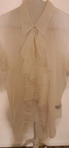 Ralph Lauren White top ruffles